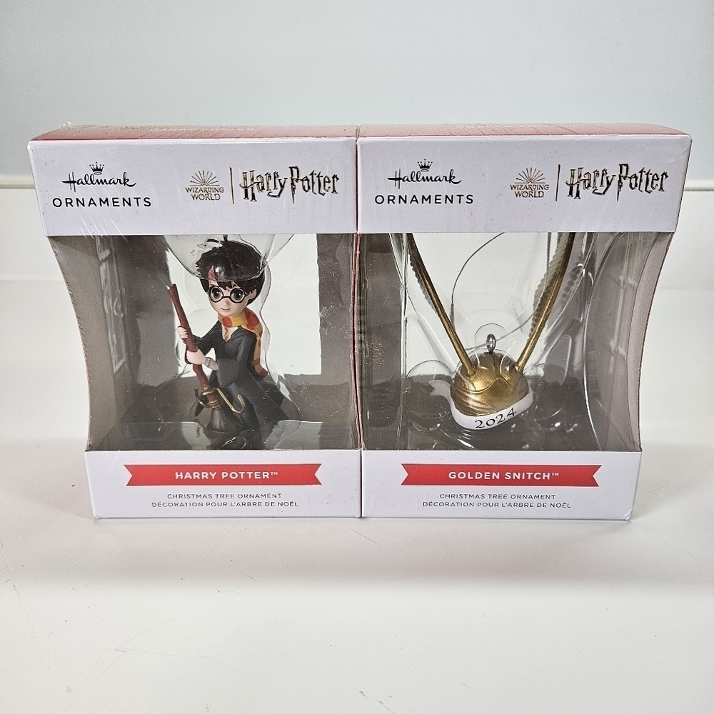 NEW Hallmark Harry Potter and Golden Snitch 2024 Ornaments Set